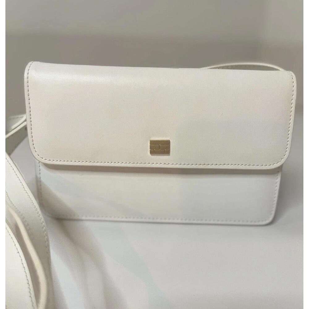 Frame Women's White Le Signature Mini Compact Leather Crossbody Bag